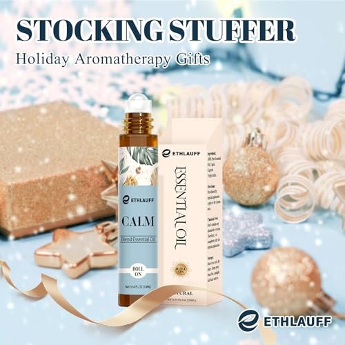 Calm Essential Oil Roll On – Aromatherapie Roll-On für Stressabbau, Massage & Entspannung – Geschenkset zur Selbstpflege
