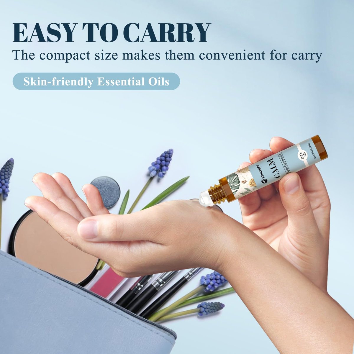 Calm Essential Oil Roll On – Aromatherapie Roll-On für Stressabbau, Massage & Entspannung – Geschenkset zur Selbstpflege