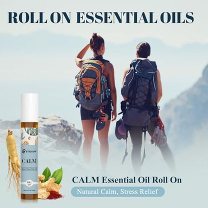 Calm Essential Oil Roll On – Aromatherapie Roll-On für Stressabbau, Massage & Entspannung – Geschenkset zur Selbstpflege