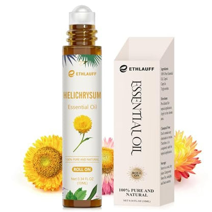 Helichrysum Roll-On ätherisches Öl – 100% rein für Hautvitalität & Anti-Aging, Aromatherapie, Stressabbau