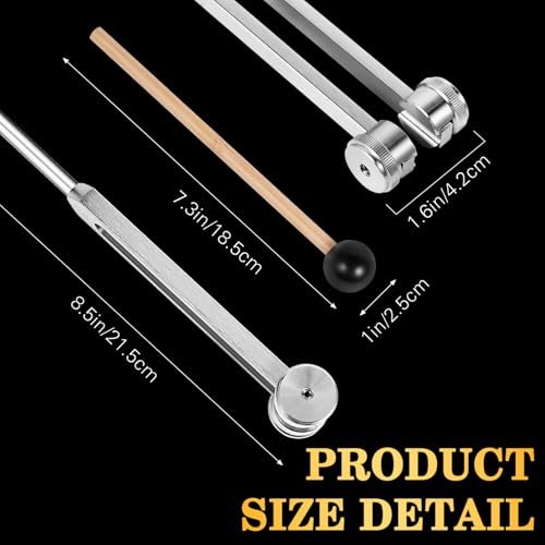 Stimmgabel 128 Hz mit Reflexhammer – Heilungs-Set für Chakren, Klangtherapie, Aluminiumlegierung, nicht magnetisch