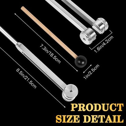 Stimmgabel 128 Hz mit Reflexhammer – Heilungs-Set für Chakren, Klangtherapie, Aluminiumlegierung, nicht magnetisch