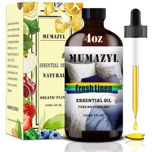 Frische Wäsche ätherisches Öl, 4 Fl Oz (120 ml) für Diffuser, Luftbefeuchter, Yoga, Reinigung, DIY Kerzen- und Seifenherstellung – MUMAZYL