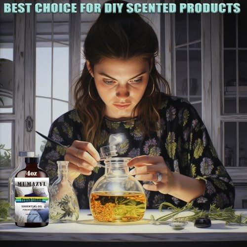 Frische Wäsche ätherisches Öl, 4 Fl Oz (120 ml) für Diffuser, Luftbefeuchter, Yoga, Reinigung, DIY Kerzen- und Seifenherstellung – MUMAZYL
