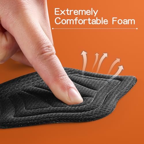 Fersenpolster für lose Schuhe – Klebende Fersenpolster, 6er-Pack (3x2er-Pack Schwarz), verhindert Fersenrutschen und Blasen