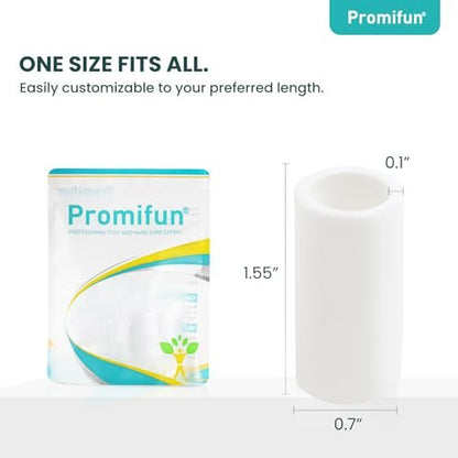 Promifun Silikon Zehenschützer – 12er-Pack Silikon Zehenhülsen für Hammerzehen, Hühneraugen, Schwielen, Blasen – Weiche Gel-Zehenpolster zur Schmerzlinderung