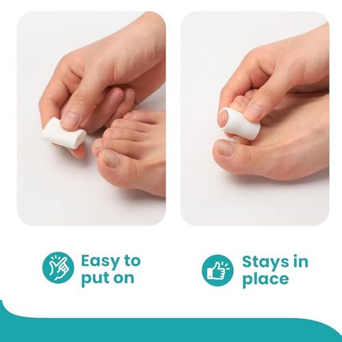 Promifun Silikon Zehenschützer – 12er-Pack Silikon Zehenhülsen für Hammerzehen, Hühneraugen, Schwielen, Blasen – Weiche Gel-Zehenpolster zur Schmerzlinderung