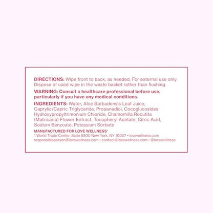Love Wellness pH-Balance-Feuchttücher für Frauen | Intimhygiene mit Aloe Vera | Duftfreie Intimpflege | Feuchtigkeitsspendend & beruhigend für empfindliche Haut | Reisegröße | 2er-Pack