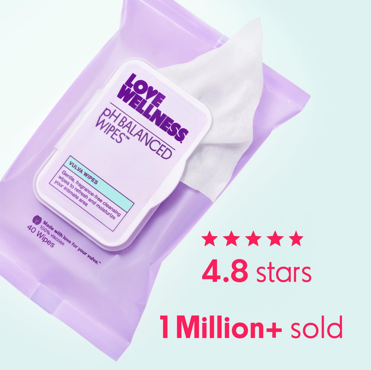 Love Wellness pH-Balance-Feuchttücher für Frauen | Intimhygiene mit Aloe Vera | Duftfreie Intimpflege | Feuchtigkeitsspendend & beruhigend für empfindliche Haut | Reisegröße | 2er-Pack
