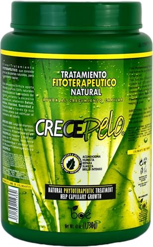 CrecePelo Natürliche Phytotherapeutische Haarwuchsbehandlung, Tiefenpflegende & Stärkende Maske – Fördert Dickeres, Gesünderes Haar – Feuchtigkeitsspendende & Reparierende Formel für Alle Haartypen – 61 Unzen