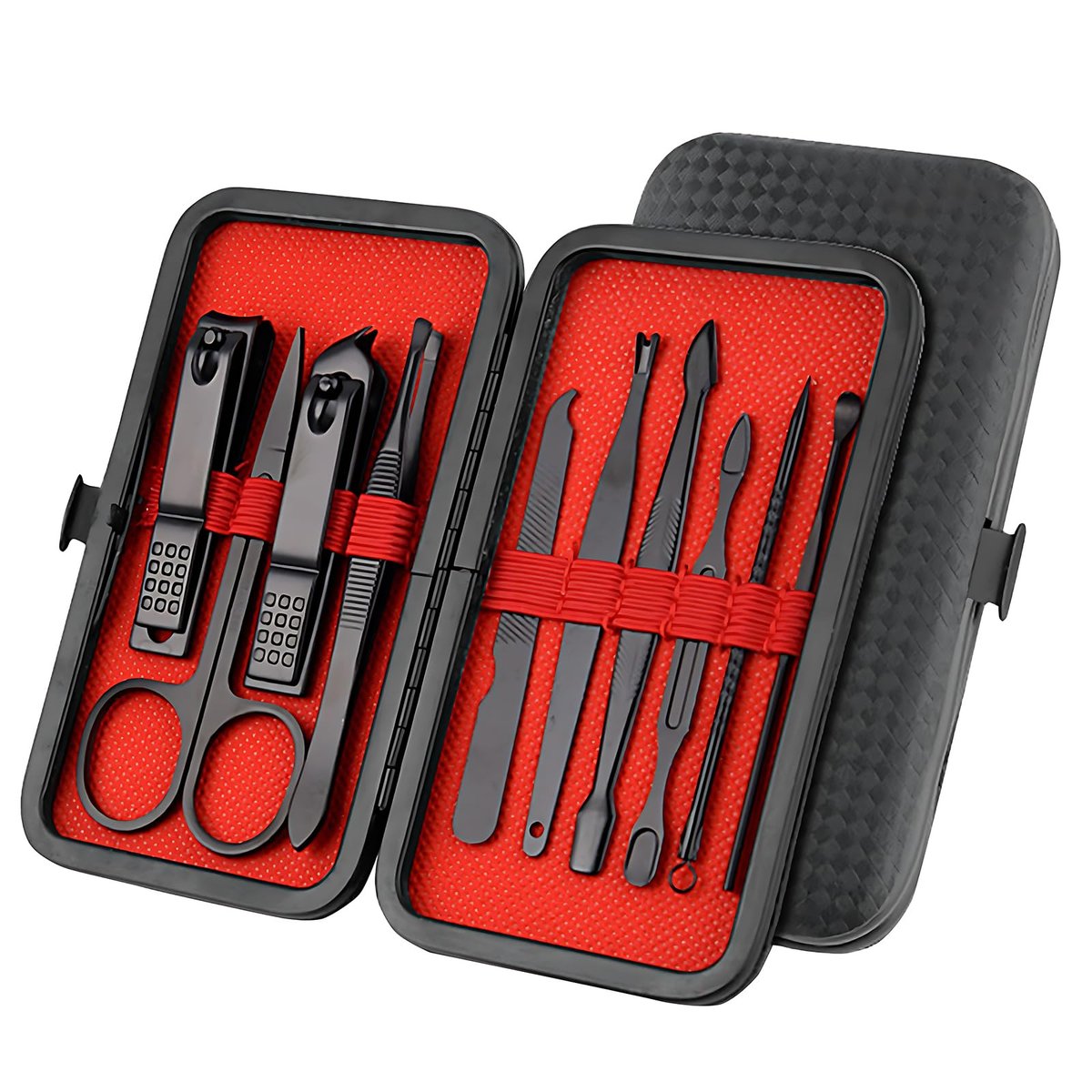 Nagelpflege-Set 10-teilig, Maniküre-Set mit Reiseetui, ideales Weihnachtsgeschenk für Männer & Frauen