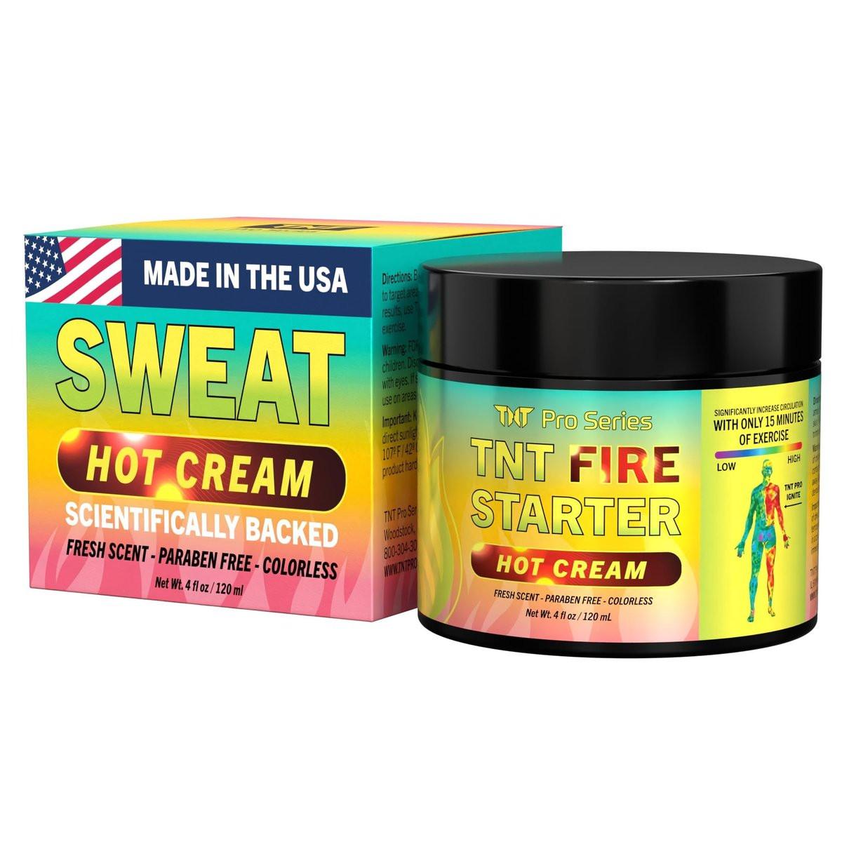 TNT Pro Series Hot Sweat Cream – Intensives Schweiß-Gel für straffere Haut & gesteigertes Schwitzen – Schnell einziehend, nicht fettend – Pre-Workout Essential