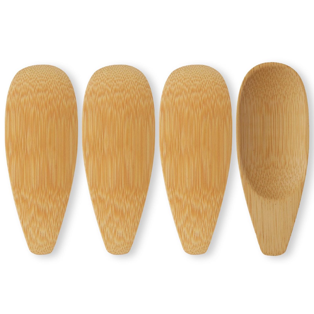 4er-Set Deocreme-Applikatoren aus Bambus, multifunktionale Auftraghilfe für Deocreme, Gesichtsmasken, Kosmetikmasken und Tonerde