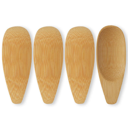 4er-Set Deocreme-Applikatoren aus Bambus, multifunktionale Auftraghilfe für Deocreme, Gesichtsmasken, Kosmetikmasken und Tonerde