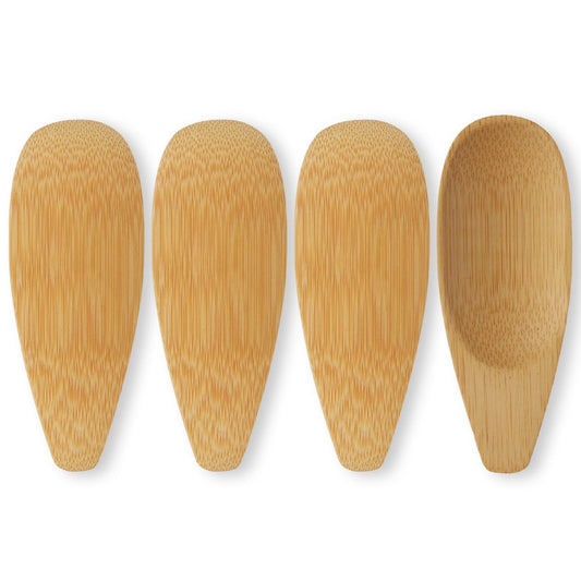 4er-Set Deocreme-Applikatoren aus Bambus, multifunktionale Auftraghilfe für Deocreme, Gesichtsmasken, Kosmetikmasken und Tonerde