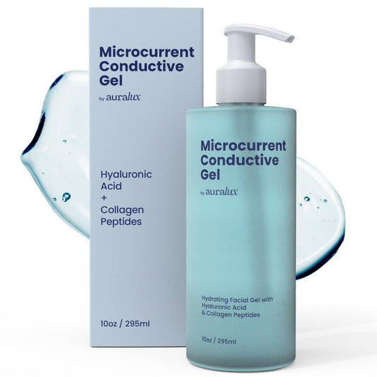 10oz Leitgel für Mikrostromgeräte – Kollagenpeptide & Hyaluronsäure für strahlende Haut – Feuchtigkeitsspeicher für 24 Stunden