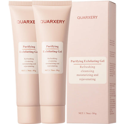 QUARXERY Reinigendes Peeling-Gel 2er-Pack: Sanftes Gesichtspeeling zur Entfernung von Schmutz und Öl