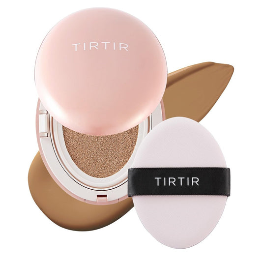 TIRTIR Mask Fit All Cover Pink Cushion Foundation – 33N Macchiato, Hohe Deckkraft, Samtig-mattes Finish, Leichtes Gefühl, Korean Cushion (0,63 Fl Oz)