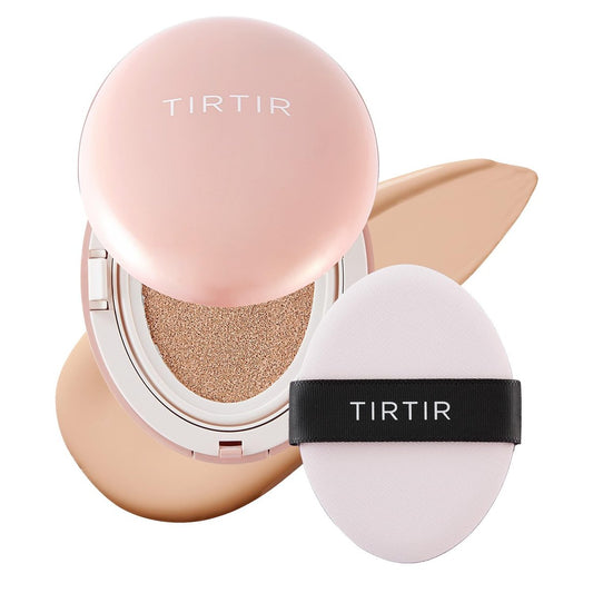 TIRTIR Mask Fit All Cover Pink Cushion Foundation | Hohe Deckkraft, Samtiges Matt-Finish, Leicht, Makellos, Korrigiert Rötungen, Koreanische Cushion (#21C Cool Ivory, Full Size, 0,63 Fl Oz)