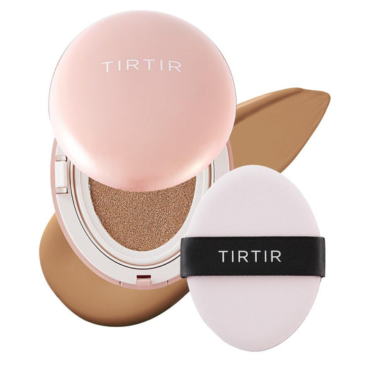 TIRTIR Mask Fit All Cover Pink Cushion Foundation – 31N French Beige, Hohe Deckkraft, Samtig-mattes Finish, Leichtes Korea-Cushion (0,63 Fl Oz)