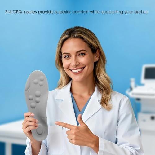 4D Cloud-Like Komfort Einlegesohlen für Damen - Weiche Memory-Schaum-Dämpfung - Zuschneidbare Stepper-Einlagen mit Fußgewölbestütze gegen Fußschmerzen und Ermüdung (US W 6.5-9)