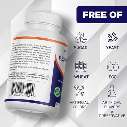 Vitamatic Pfefferminzöl-Gel mit Ingwer- und Fenchelölen, 550 mg pro Portion, 180 Weichkapseln