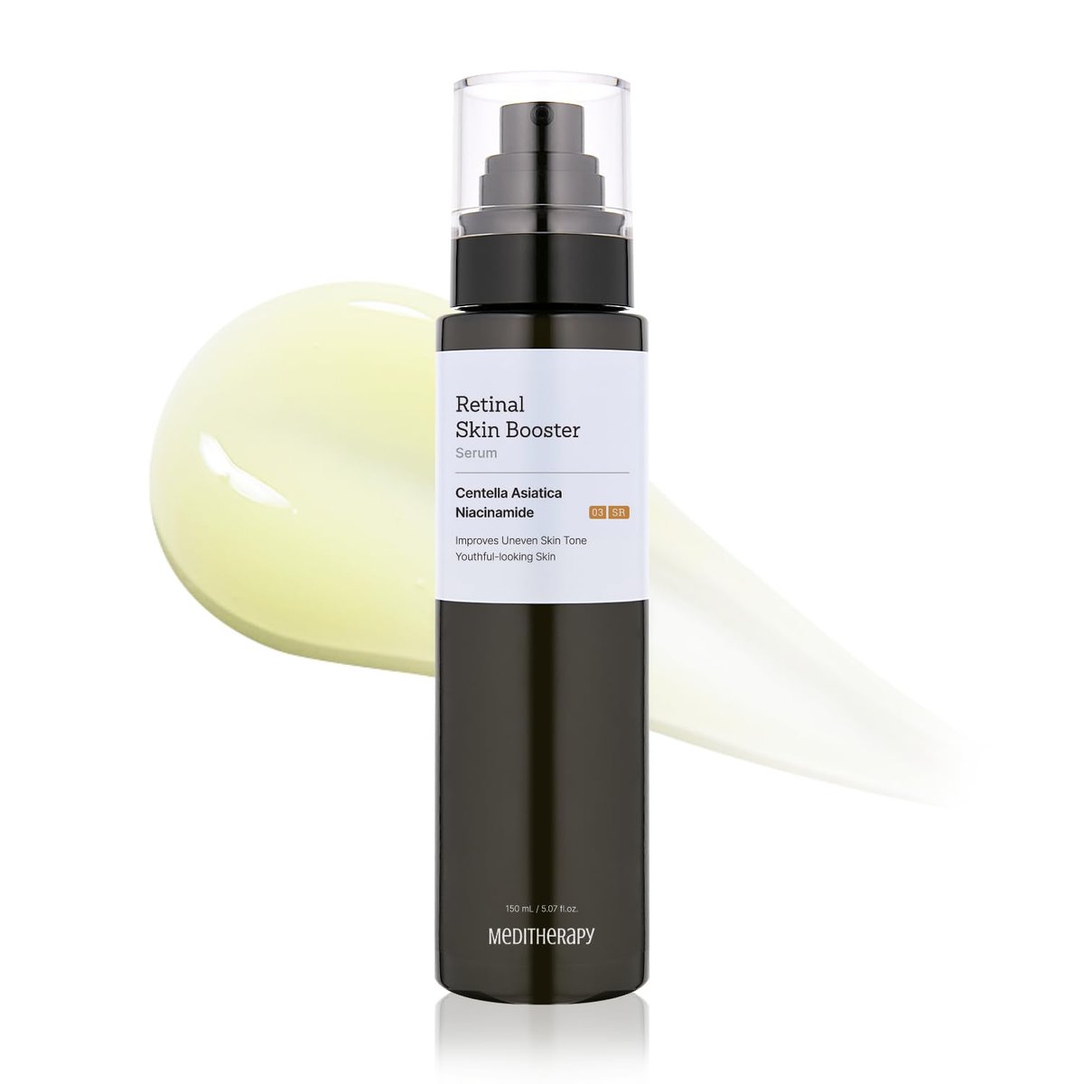 MEDITHERAPY Retinal Skin Booster Serum – Anti-Aging Gesichtsserum mit Retinaldehyd und Niacinamid, für feine Linien, Festigkeit & Ausstrahlung, feuchtigkeitsspendend, alle Hauttypen, 150 ml