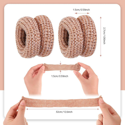 Nuanchu 40 Stück Fingerverband Fingerkuppenschutz Atmungsaktive Fingerbandage für Wundversorgung Baumwoll-Fingerspitzenabdeckungen Einweg-Fingerlinge für Daumenverstauchungen Gartenarbeit Fitness (Hautfarbe, 32 cm)