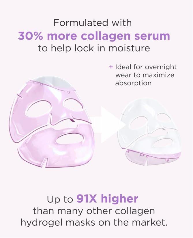 AROCELL Super Collagen Mask 8er-Pack – 5.000.000 ppb Hydrogel-Gesichtsmasken mit niedermolekularem Kollagen für Elastizität, Feuchtigkeit und Anti-Aging – Kühlenede koreanische Hautpflege, 43 g x 8 Stück