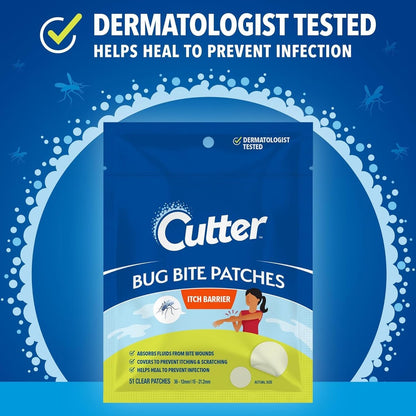 Cutter Bug Bite Patches – Juckreizlindernde Hydrokolloidpflaster für Kinder & Erwachsene, 153 Stück (3er-Pack)