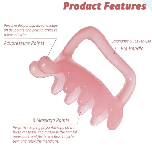 Großer Faszien-Massage-Blaster für Cellulite, myofasziale Entspannung, Muskelknoten und Triggerpunkte – Förderung der Lymphzirkulation, Pink