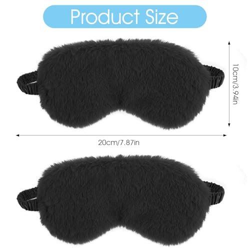 2er-Pack Schwarze Plüsch Schlafmaske – Weiche Samt-Augenmaske für Damen und Herren