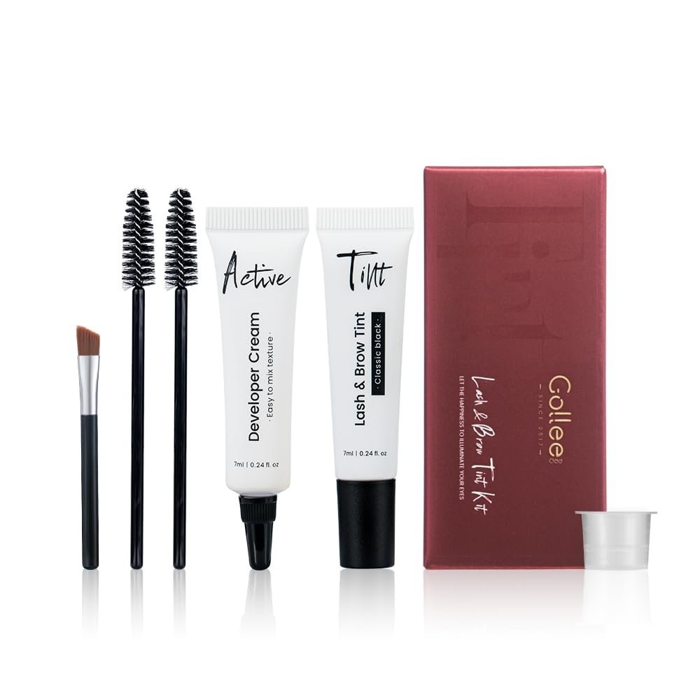 Lash Color Kit Black – Farbset für Wimpern und Augenbrauen mit natürlichem Effekt, lang anhaltend bis zu 8 Wochen, einfach in der Anwendung für den Salon- und Heimgebrauch