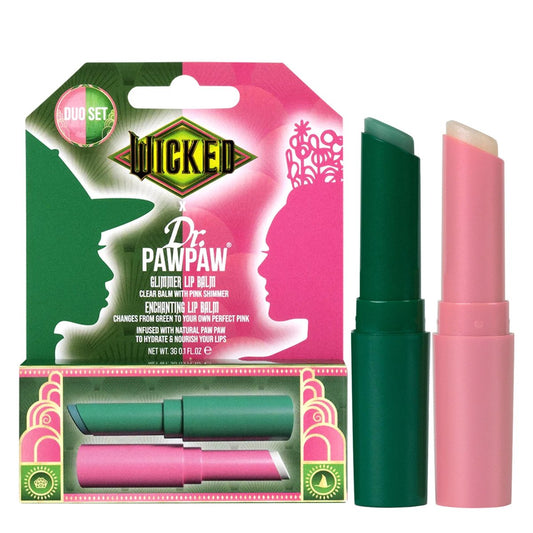 Dr. PawPaw Wicked Enchanting and Glimmer Lip Balm Duo – Feuchtigkeitsspendender, getönter Lippenbalsam für Frauen – Vegan, pflegend, hydratisierend – 2er-Set