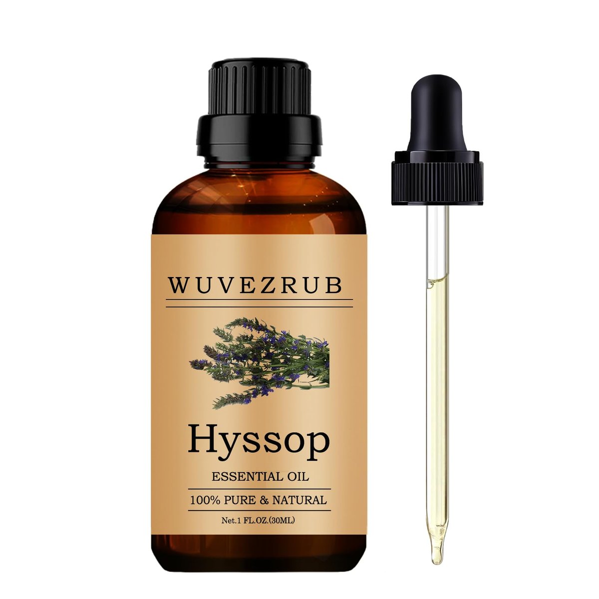 Wuvezrub Hyssop Ätherisches Öl, 30 ml – Reines und natürliches Öl für Aromatherapie-Diffuser