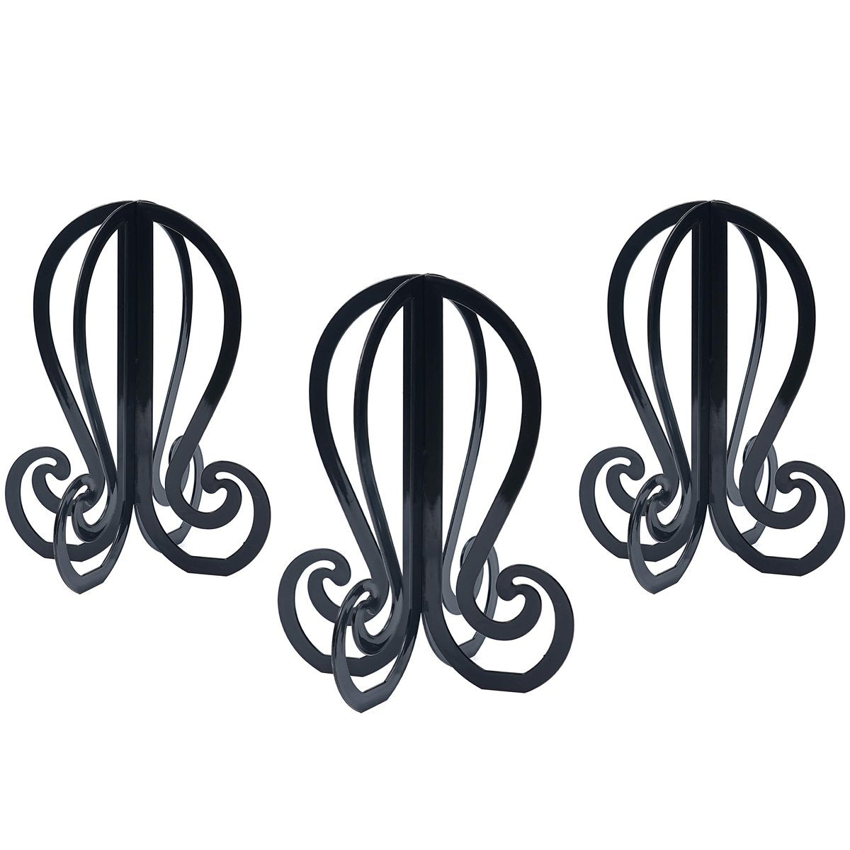 GenmeiFBH Kunststoff 3er-Set Perückenständer, schwarzer Perückenkopfständer, einfach zu montierender Perückenständer-Halter, Perückenhalter-Ausstellungsständer, Beanies-Ausstellungsständer, Hutständer 11,61 Zoll hoch