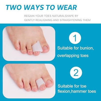 Nolimvita Hammer Toe Straightener Corrector – Zehenspacer für Ballenzehen, gekrümmte Zehen, Hammerzehen – Zehenkorrektor Zehenschiene für Männer und Frauen, 6er-Pack (Mittel)