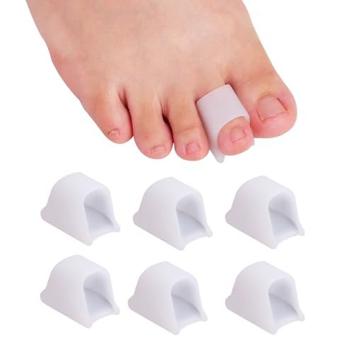 Nolimvita Hammer Toe Straightener Corrector – Zehenspacer für Ballenzehen, gekrümmte Zehen, Hammerzehen – Zehenkorrektor Zehenschiene für Männer und Frauen, 6er-Pack (Mittel)