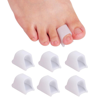 Nolimvita Hammer Toe Straightener Corrector – Zehenspacer für Ballenzehen, gekrümmte Zehen, Hammerzehen – Zehenkorrektor Zehenschiene für Männer und Frauen, 6er-Pack (Mittel)