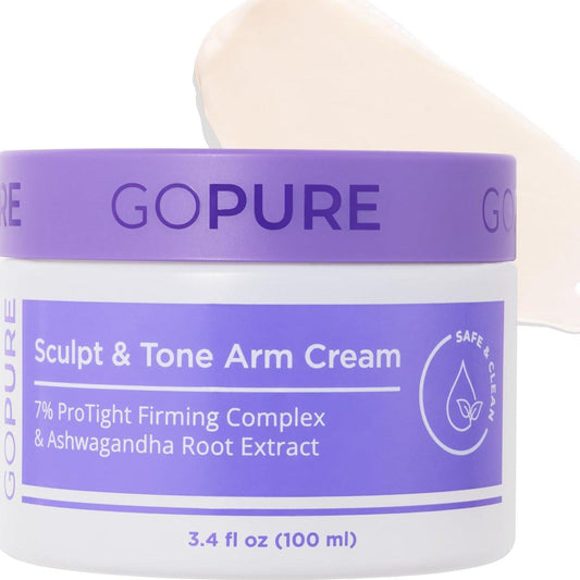 goPure Sculpt & Tone Arm Cream - Straffende & festigende Creme - Sichtbare Glättung, Lifting, Konturierung der Arme - ProTight Komplex - Reisprotein, Sheabutter, Avocado - klinisch getestet - für alle Hauttypen