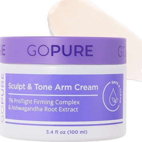 goPure Sculpt & Tone Arm Cream - Straffende & festigende Creme - Sichtbare Glättung, Lifting, Konturierung der Arme - ProTight Komplex - Reisprotein, Sheabutter, Avocado - klinisch getestet - für alle Hauttypen