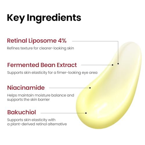 K-SECRET SEOUL 1988 Retinal Augencreme – Mit fortschrittlichem Retinal Liposom 4% und fermentierten Bohnen gegen dunkle Augenringe und feine Linien | Koreanische Hautpflege, 30ml / 1,01 fl oz