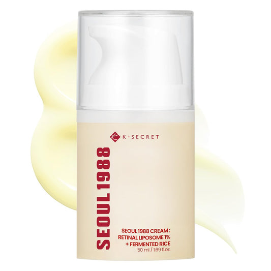 K-SECRET SEOUL 1988 Retinal Creme – Fortschrittliche Retinal-Liposomen 1% & fermentierter Reisextrakt | Tägliche Pflege gegen feine Linien & verbesserte Hauttextur | Koreanische Hautpflege, 50ml / 1,69 fl oz