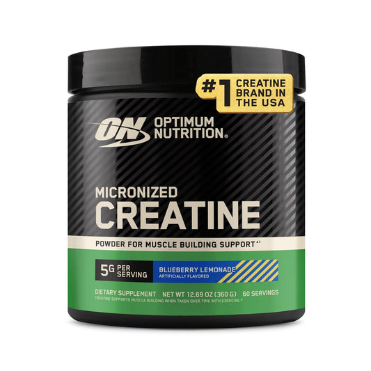 Optimum Nutrition Micronisiertes Kreatin-Monohydrat-Pulver, Blaubeer-Zitronen-Geschmack, 60 Portionen, 360 Gramm