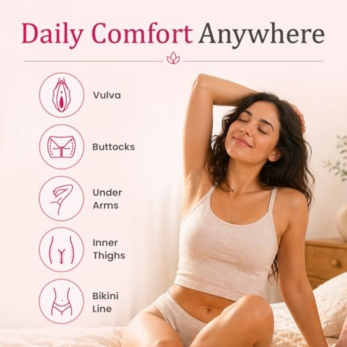 Natruveda Duftfreier Vulva-Balsam Feuchtigkeitscreme für Frauen – Intime Hydratation & Unterstützung bei Menopausentrockenheit – Natürlicher femininer Balsam gegen Vulvar-Reizungen & Juckreiz – Hormonfrei – 85 g