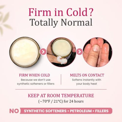 Natruveda Duftfreier Vulva-Balsam Feuchtigkeitscreme für Frauen – Intime Hydratation & Unterstützung bei Menopausentrockenheit – Natürlicher femininer Balsam gegen Vulvar-Reizungen & Juckreiz – Hormonfrei – 85 g