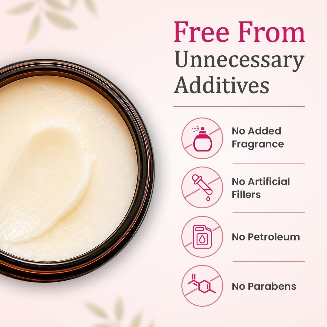 Natruveda Duftfreier Vulva-Balsam Feuchtigkeitscreme für Frauen – Intime Hydratation & Unterstützung bei Menopausentrockenheit – Natürlicher femininer Balsam gegen Vulvar-Reizungen & Juckreiz – Hormonfrei – 85 g