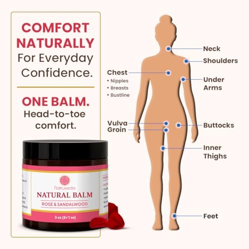 Natruveda Vulva Balsam für Frauen – Rose & Sandelholz | USA-basierter Verkäufer | Feuchtigkeitscreme & Intimpflegebalsam | Lindert Trockenheit, Juckreiz, Scheuern & Geruch | Äußere Feuchtigkeitscreme – 85 g