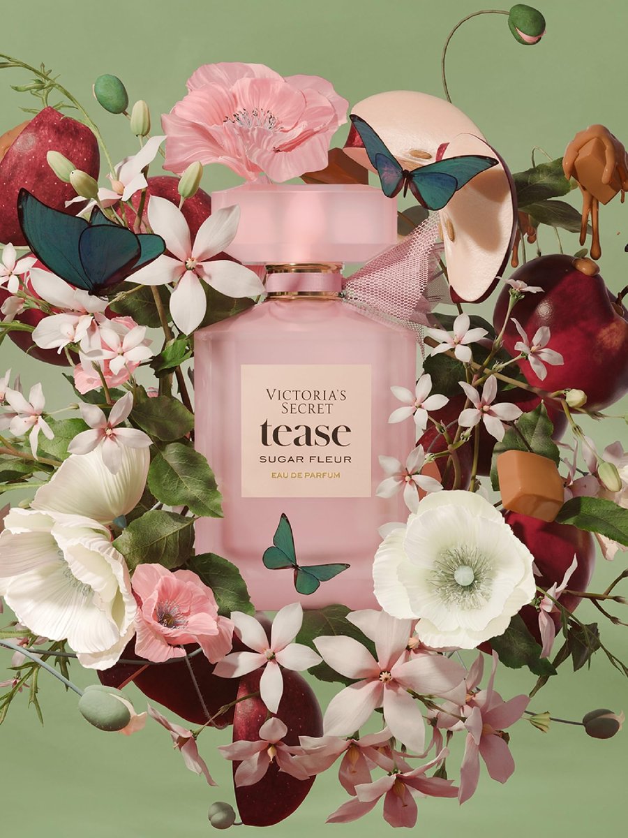 Victoria's Secret Tease Sugar Fleur Eau de Parfum – Süßer Duft mit Apfel, Blüten und Karamell (100 ml)