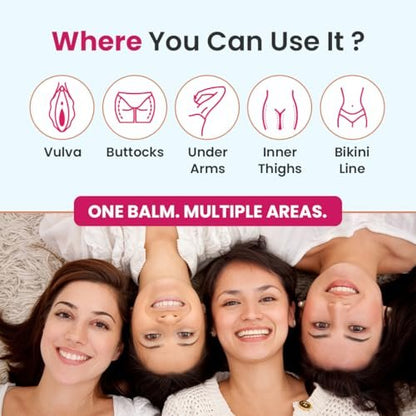 Natruveda Vulva Balm Discovery Pack – Duftfrei, Kakao & Rosen-Sandelholz | Feuchtigkeitscreme für Trockenheit, Juckreiz, Scheuern & Geruch | Natürliche Intimpflege – 0,35 oz Gläser (3er-Pack)